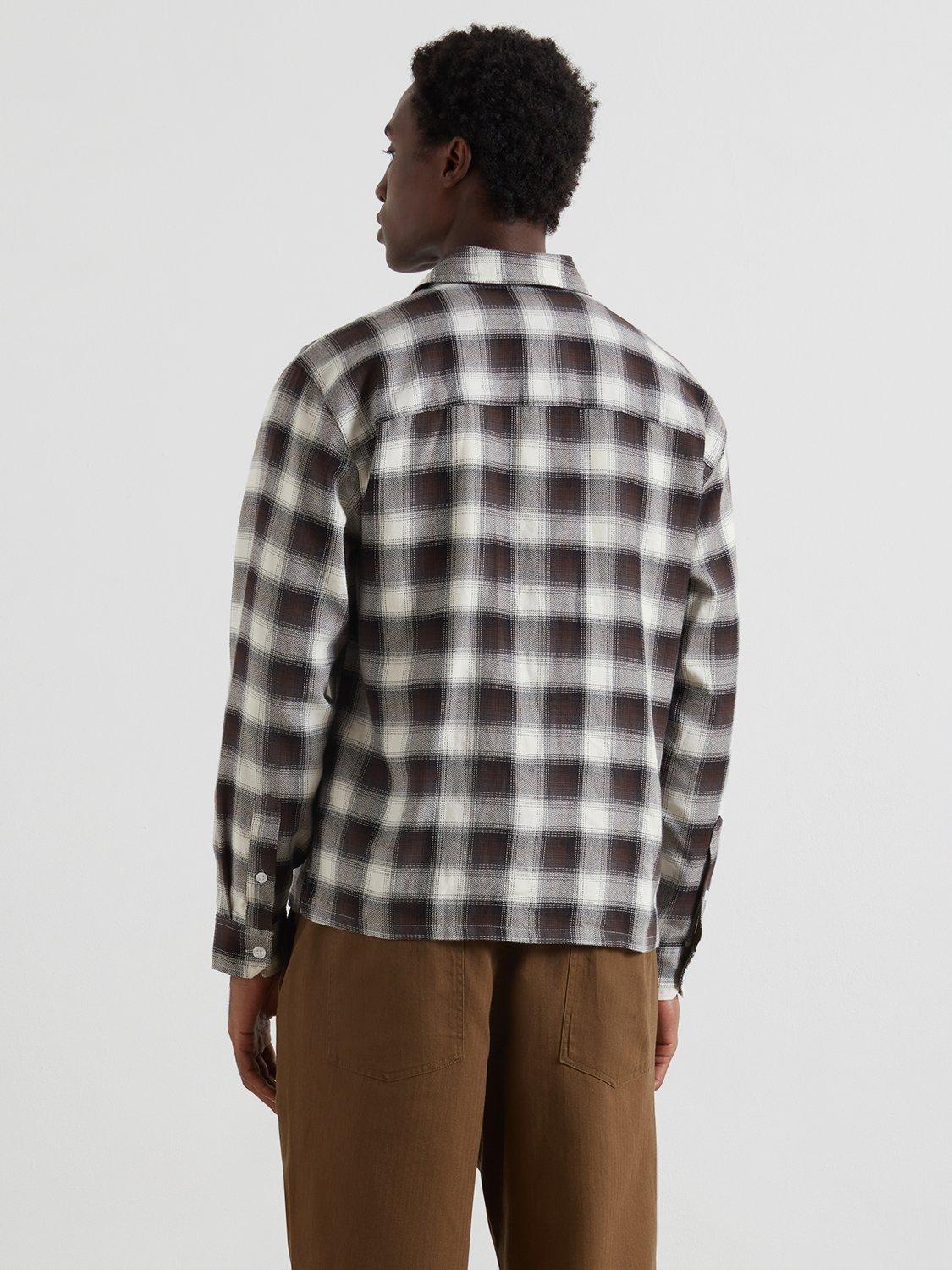 Product image 3 of 5, which shows Farah Check Cotton Shirt, Brown/Multi, S