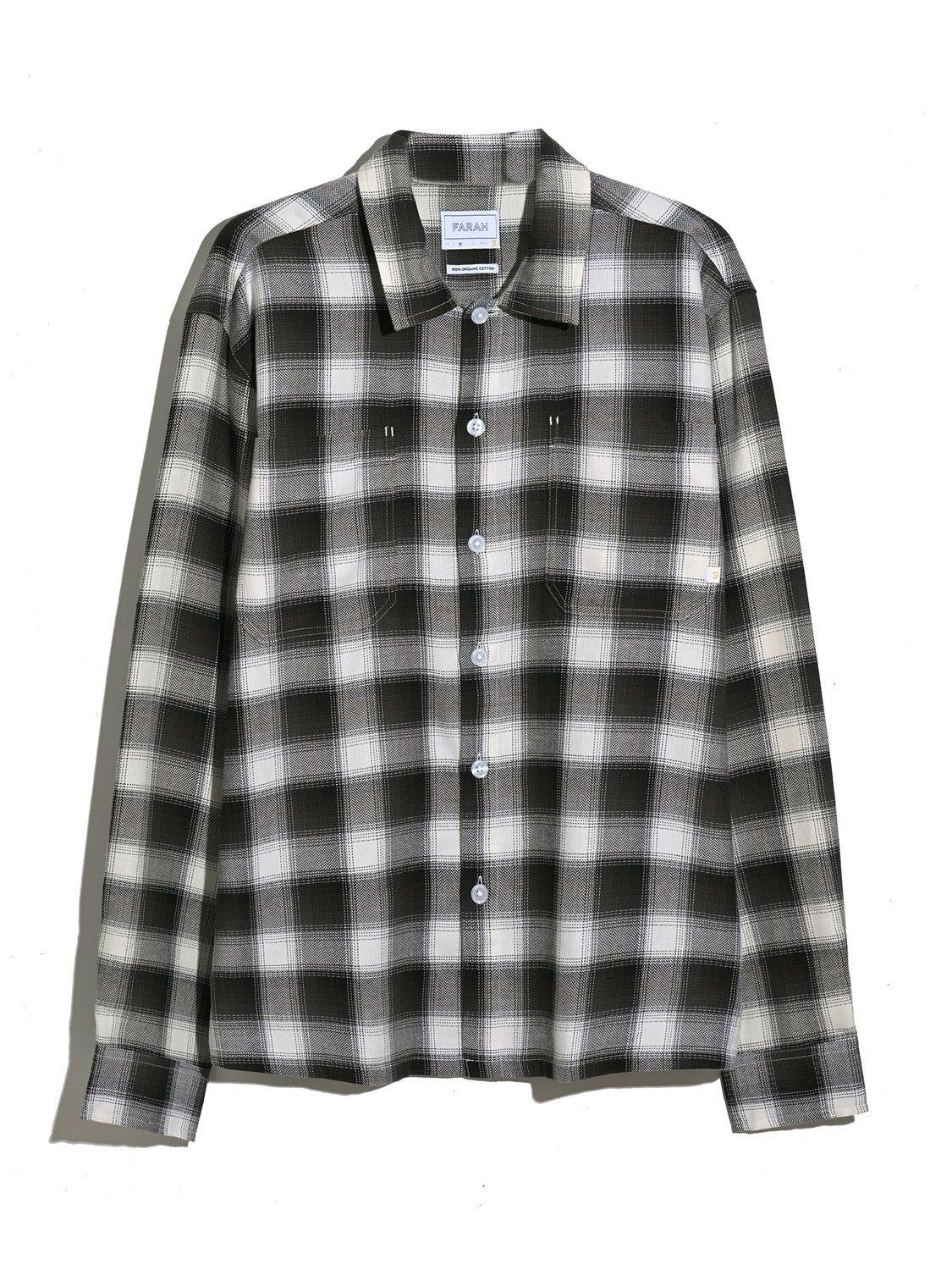 Product image 4 of 5, which shows Farah Check Cotton Shirt, Brown/Multi, S