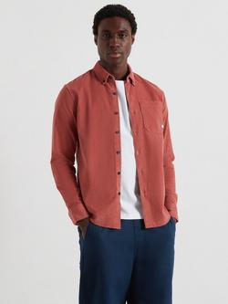 Farah Organic Cotton Corduroy Long Sleeve Collar Shirt, Varsity Pink