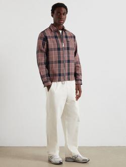 Farah Zip Through Check Cotton Shirt, Multi - view 2, Multi