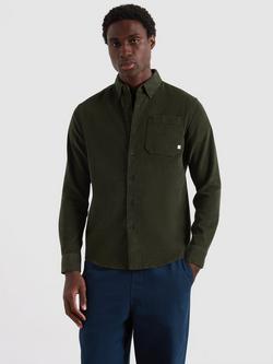 Farah Cotton Corduroy Long Sleeve Collar Shirt, Rosemary