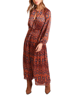 Traffic People Blame A Case for Chaos Maxi Dress, Rust/Multi - view 2, Rust/Multi