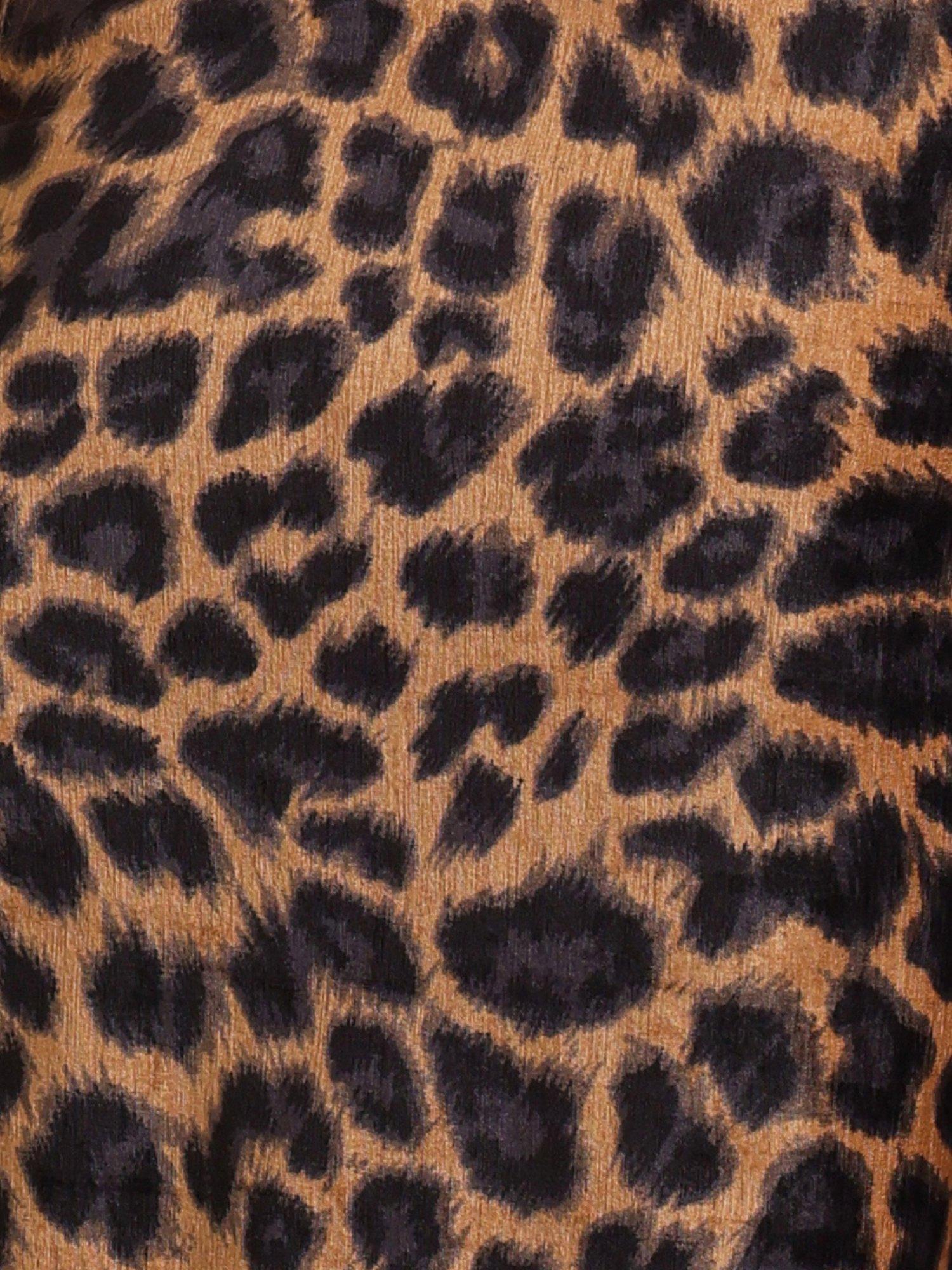 Product image 6 of 6, which shows Traffic People Anarchy Leopard Print Midi Skirt, Multi, XS