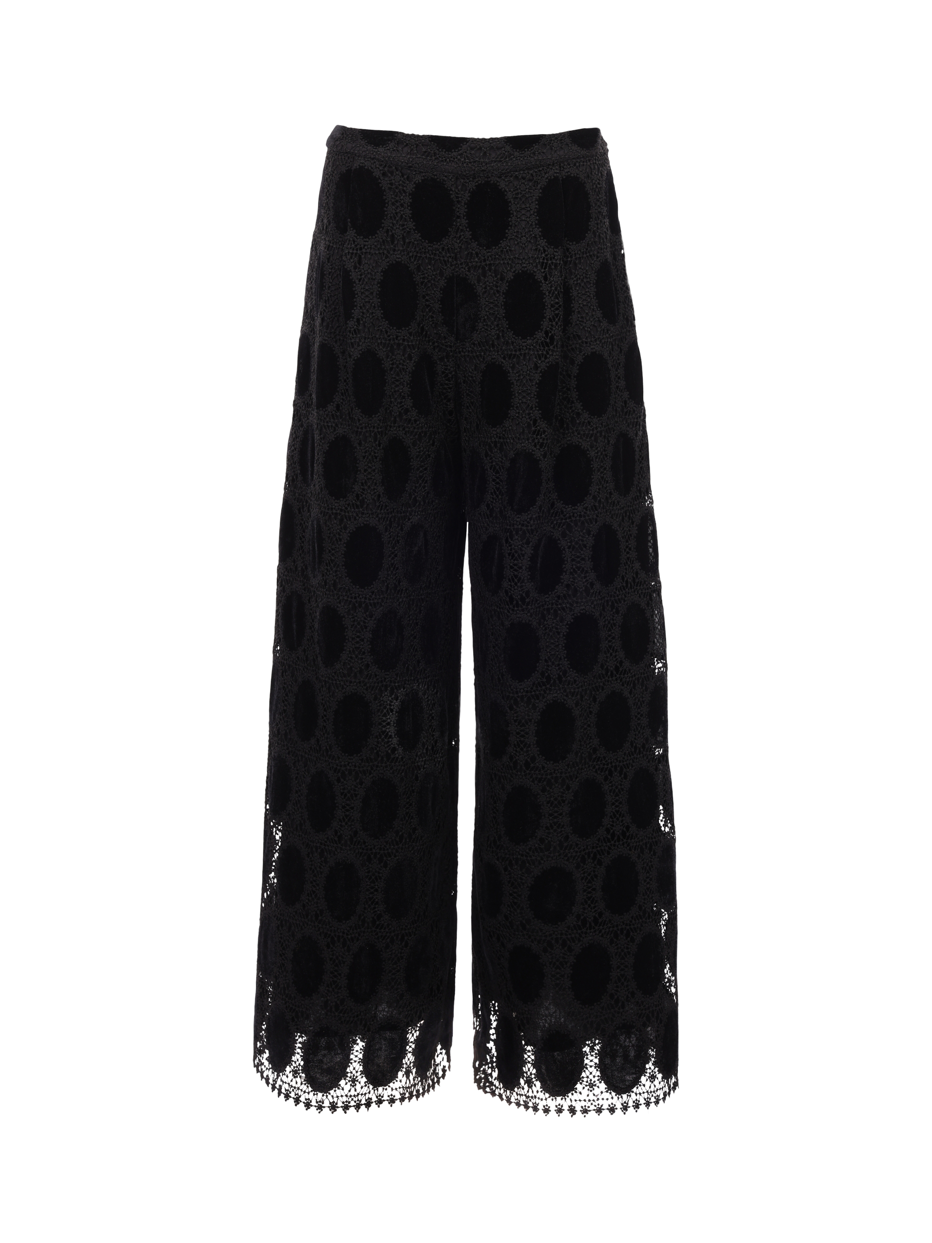 Product image 5 of 6, which shows Traffic People Evie Wide Leg Side Zip Trousers, Black, XS
