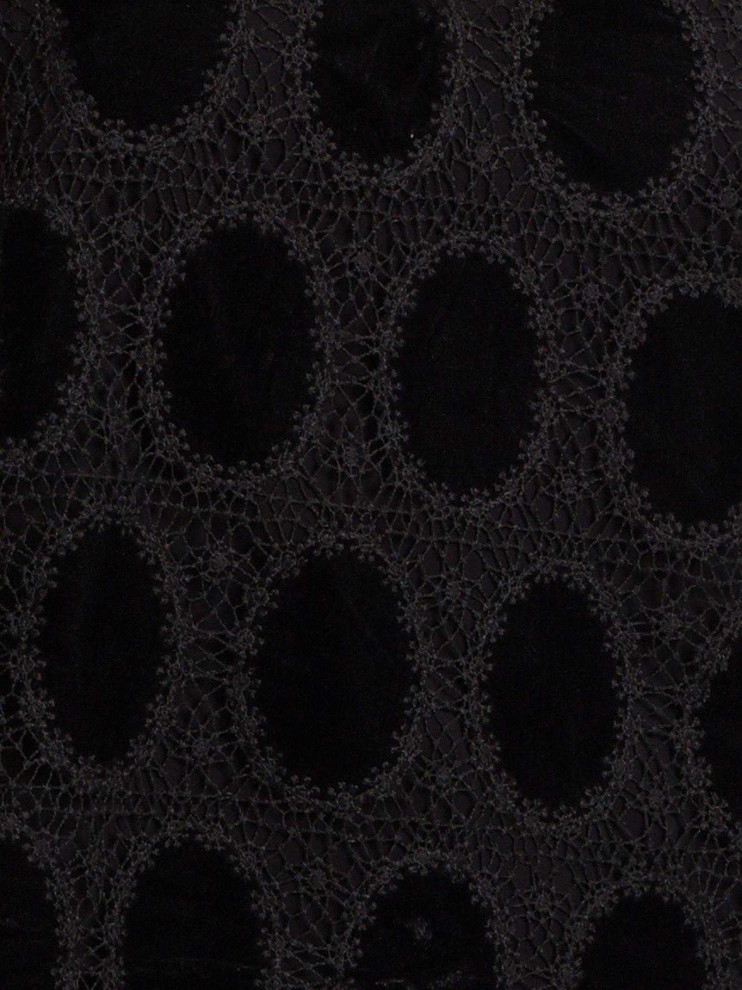 Product image 6 of 6, which shows Traffic People Evie Wide Leg Side Zip Trousers, Black, XS