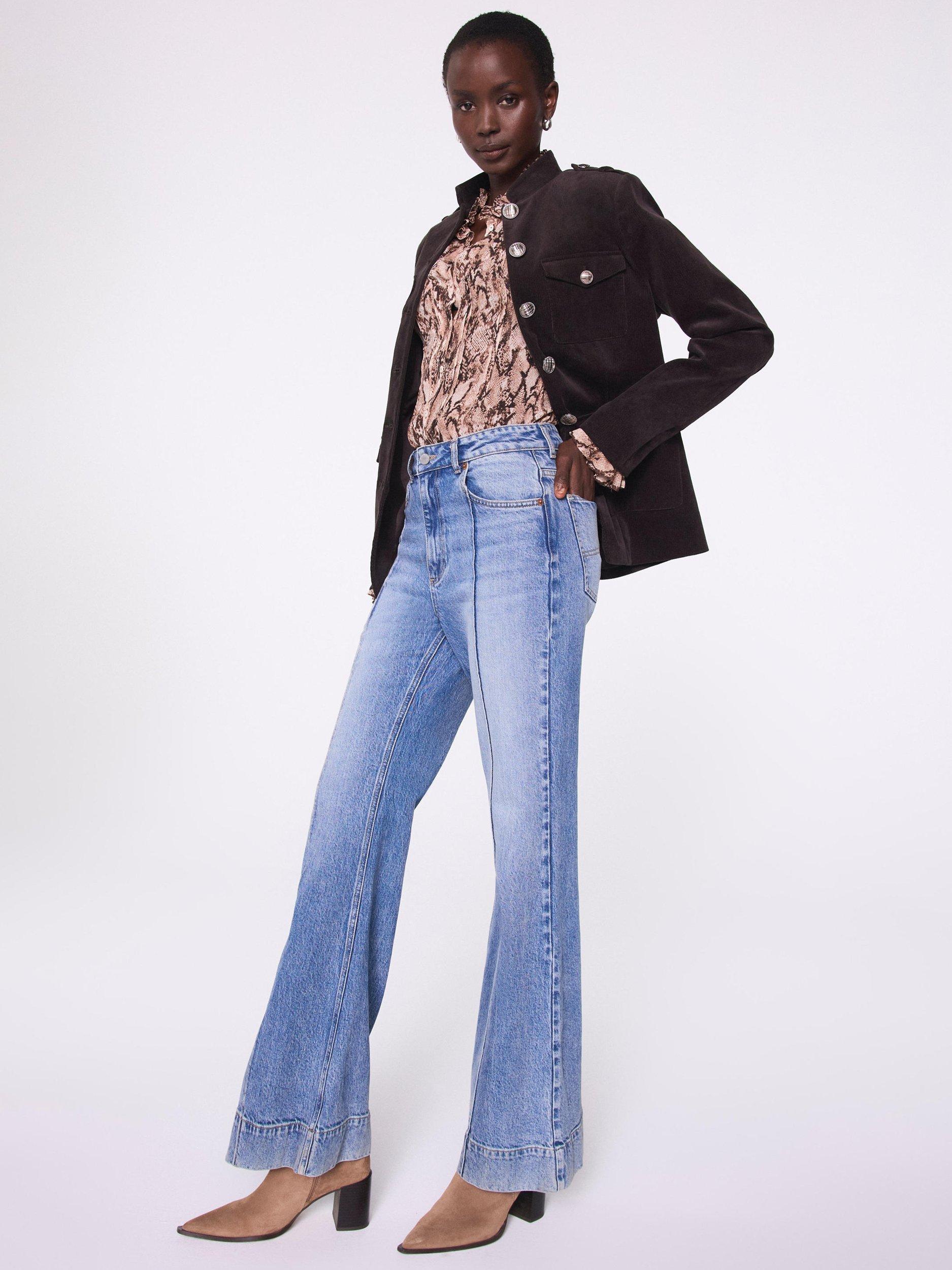 Product image 6 of 8, which shows Mint Velvet Corduroy Military Jacket, Brown, XS