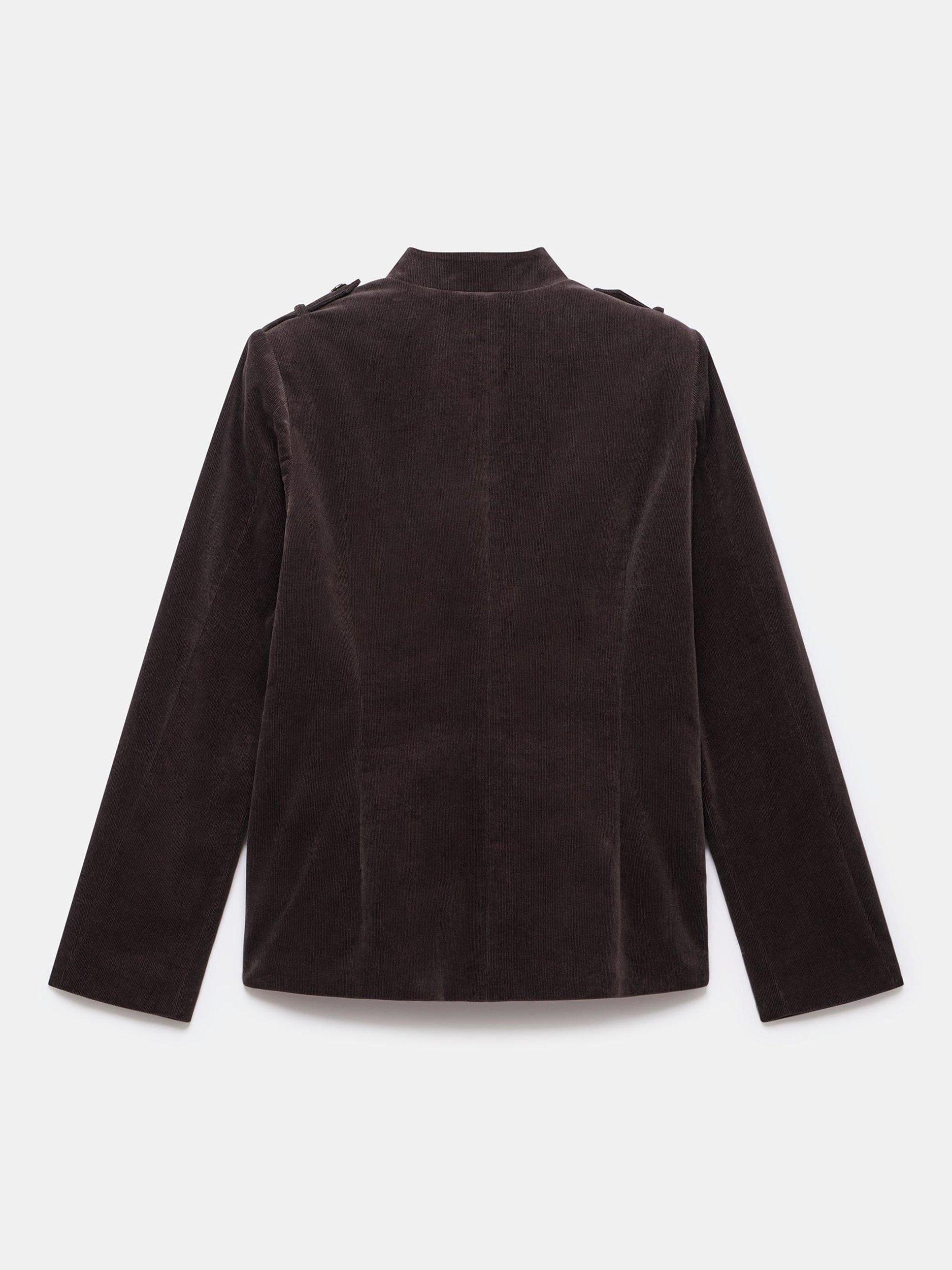 Product image 8 of 8, which shows Mint Velvet Corduroy Military Jacket, Brown, XS