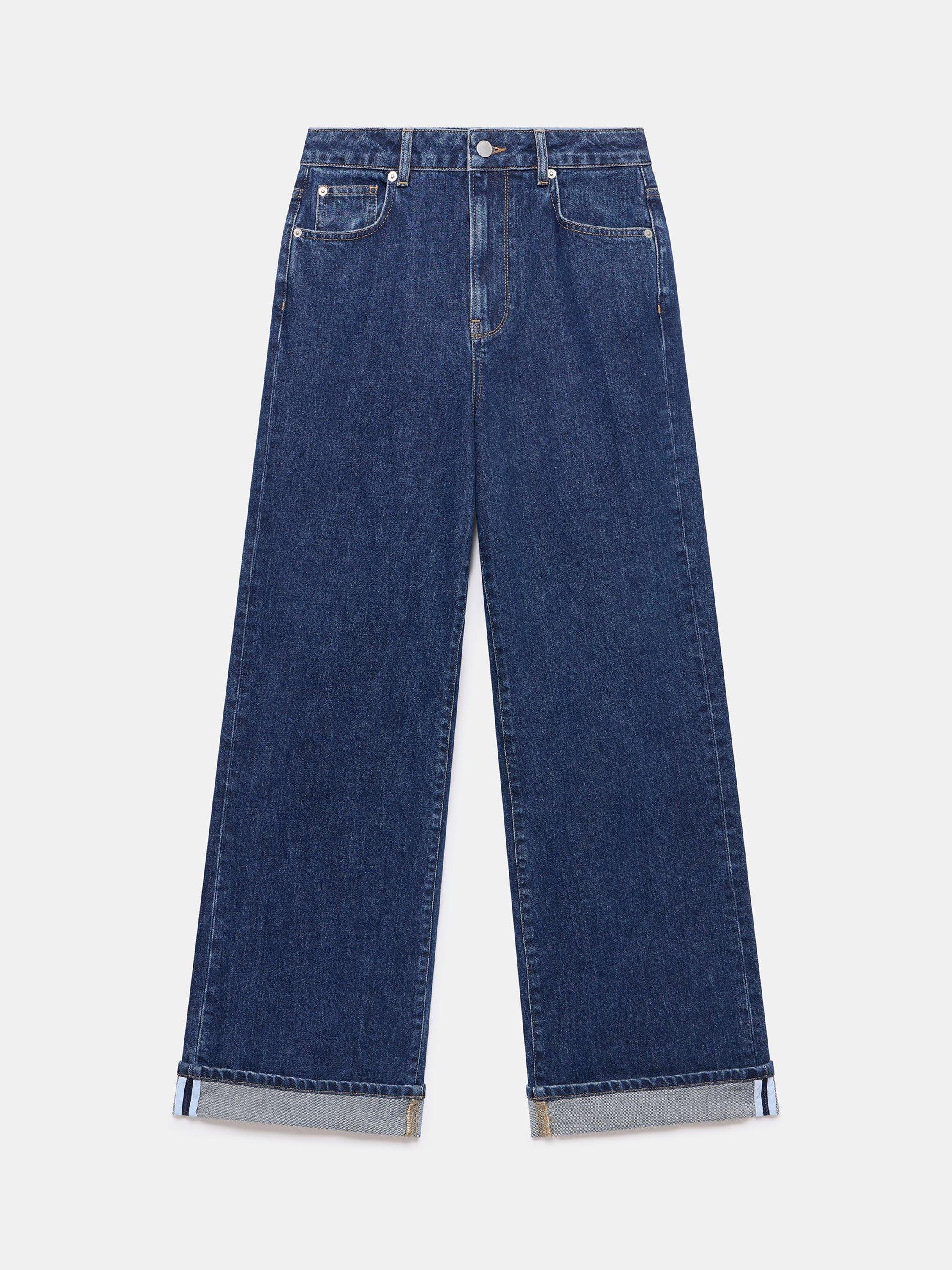 Product image 7 of 8, which shows Mint Velvet Workable Wide Leg Jeans, Blue Navy, 6R