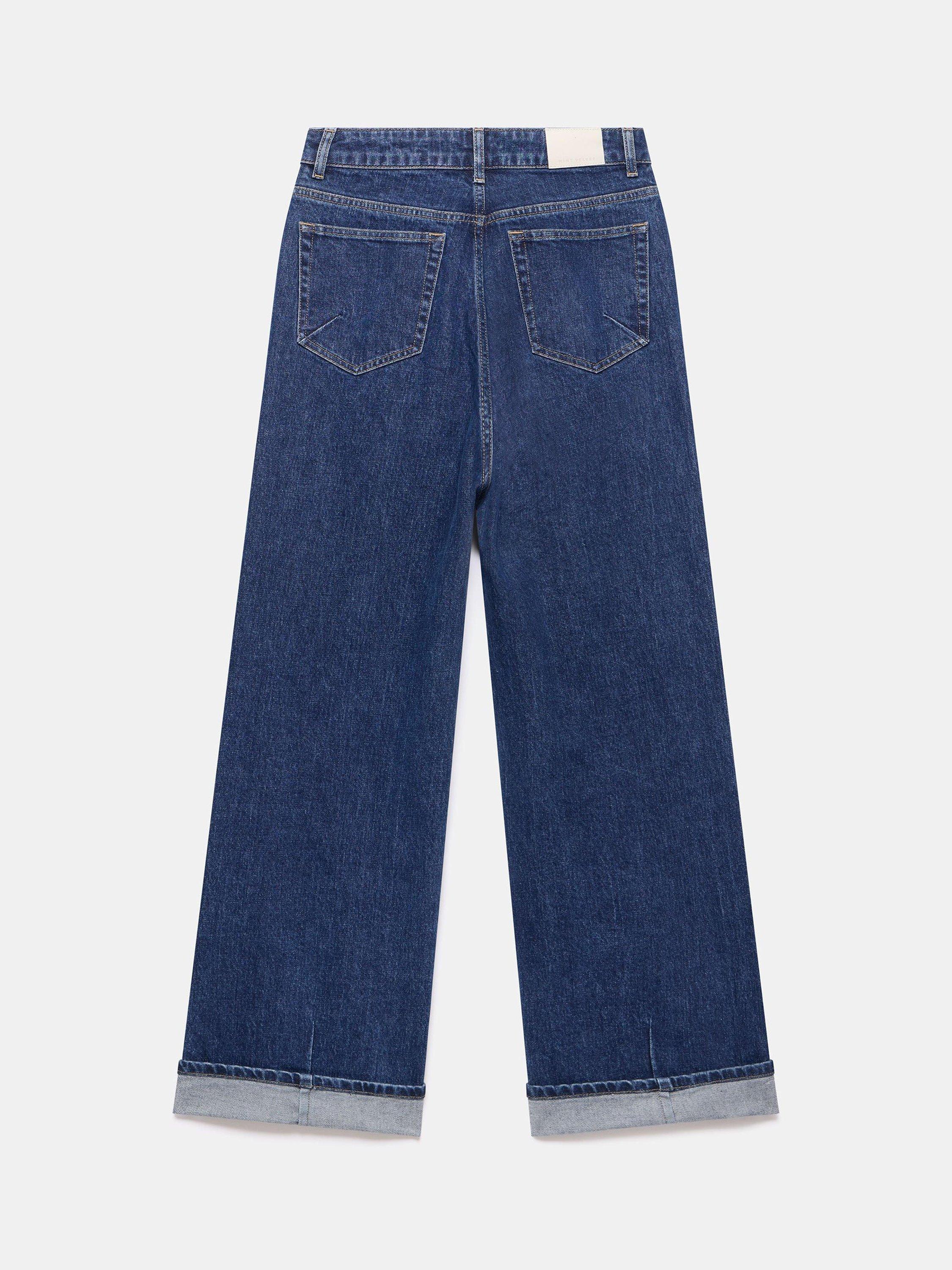 Product image 8 of 8, which shows Mint Velvet Workable Wide Leg Jeans, Blue Navy, 6R