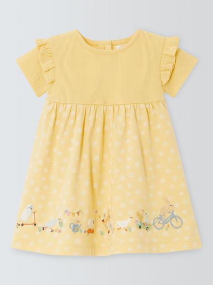 John Lewis Baby Easter Dress, Straw, Straw