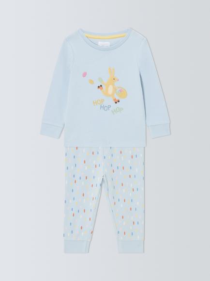 John Lewis Baby Easter Bunny Pyjamas, Arctic Ice, Arctic Ice
