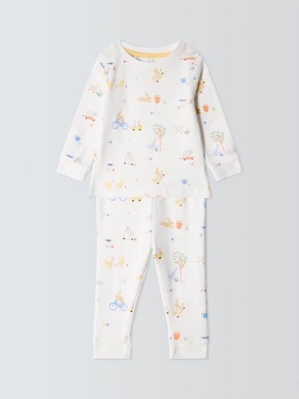 John Lewis Baby Easter Cream Long Pyjamas, Cream, Cream