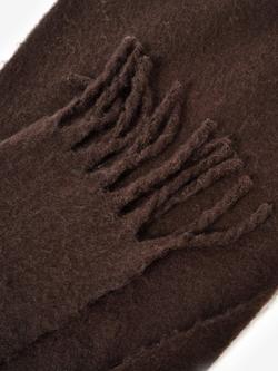 Mint Velvet Brushed Tassel Scarf - view 2, Brown