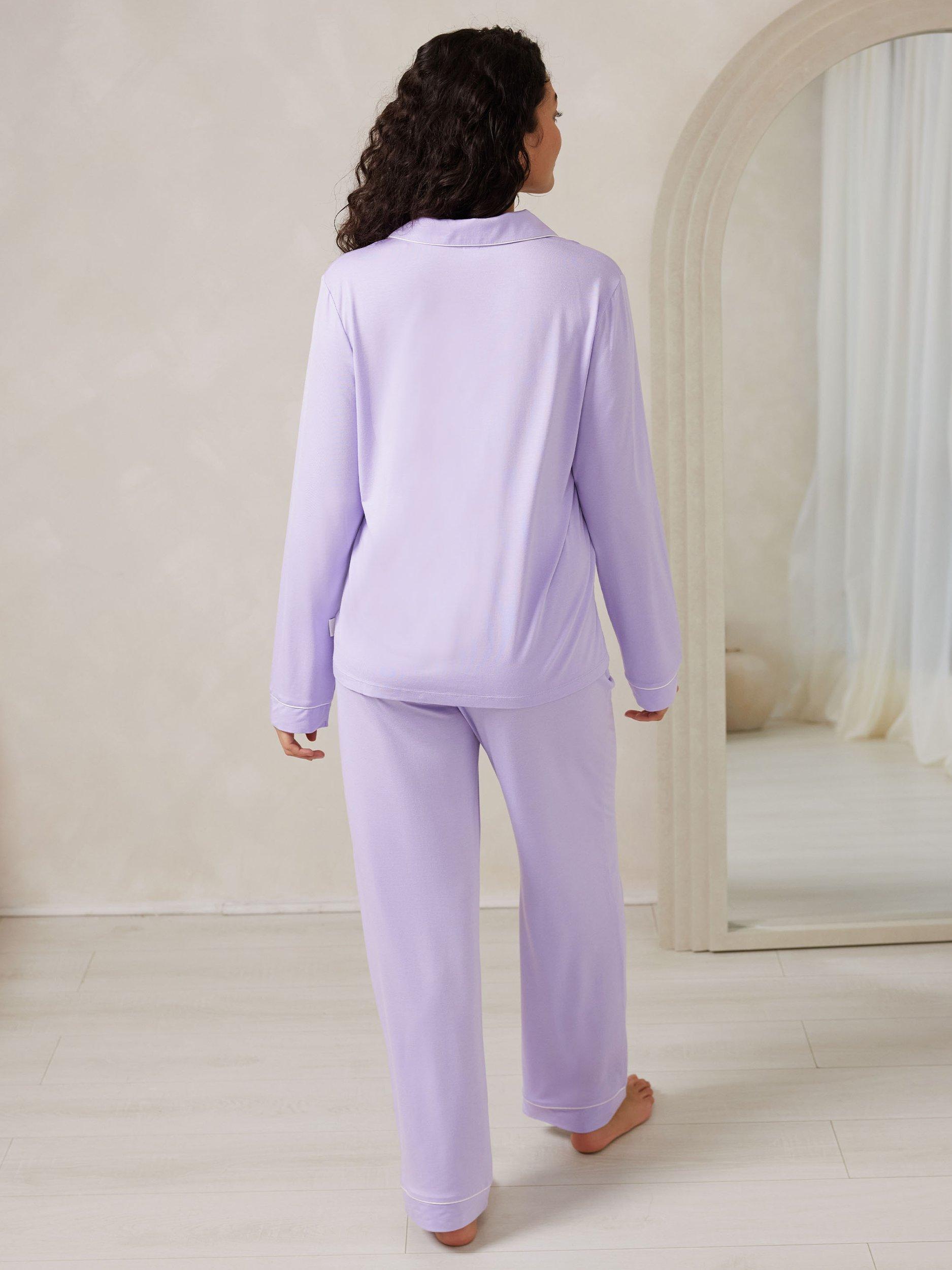 Product image 2 of 4, which shows Chelsea Peers Modal Blend Pyjama Set, Lilac, 6