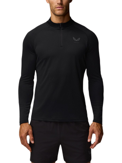 Castore Men's Adapt Training 1/4 Zip Long Sleeve Top, Black/Gunmetal
