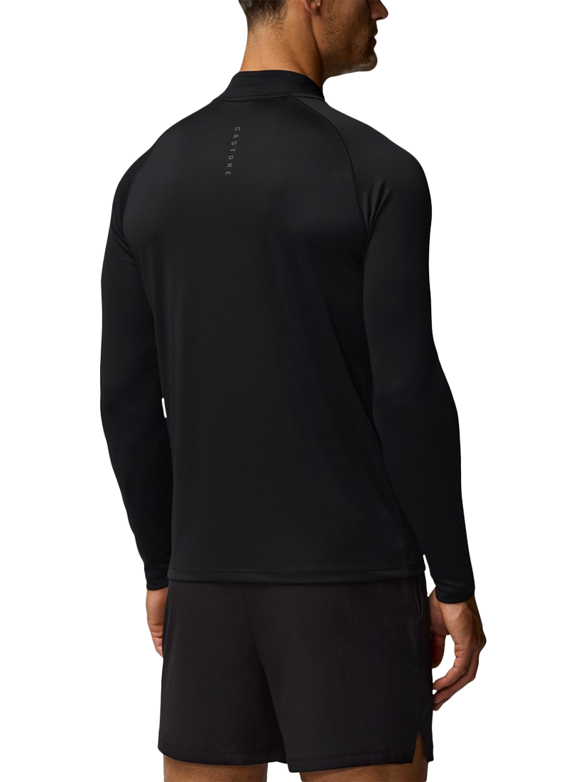 Product image 2 of 3, which shows Castore Men's Adapt Training 1/4 Zip Long Sleeve Top, Black/Gunmetal, S