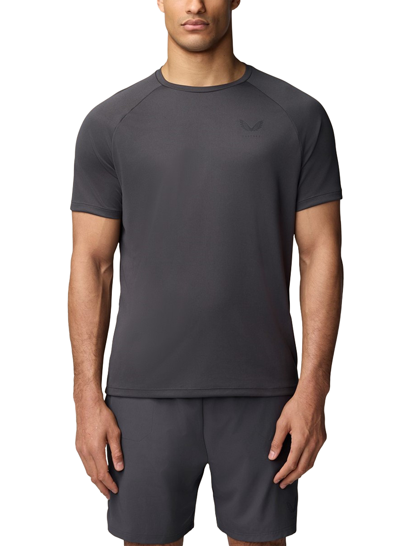 Product image 1 of 3, which shows Castore Men's Adapt Training T-Shirt, Black/Gunmetal, XXL