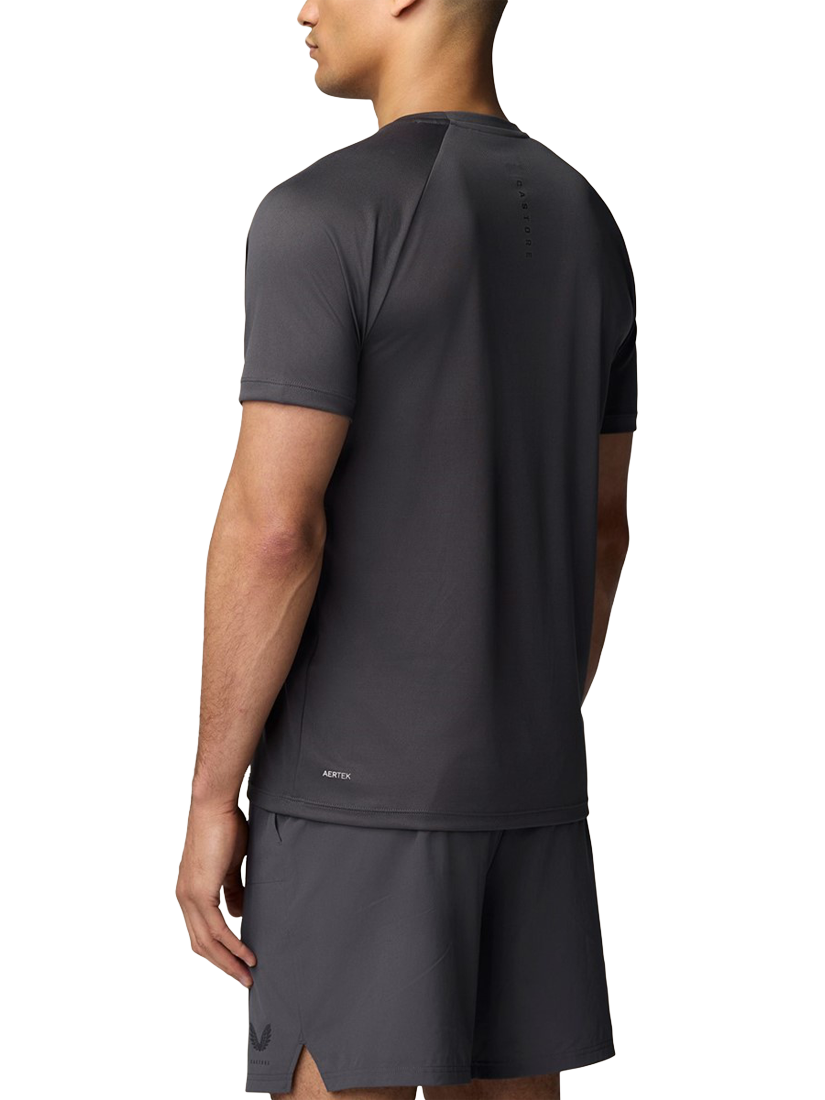 Product image 2 of 3, which shows Castore Men's Adapt Training T-Shirt, Black/Gunmetal, XXL