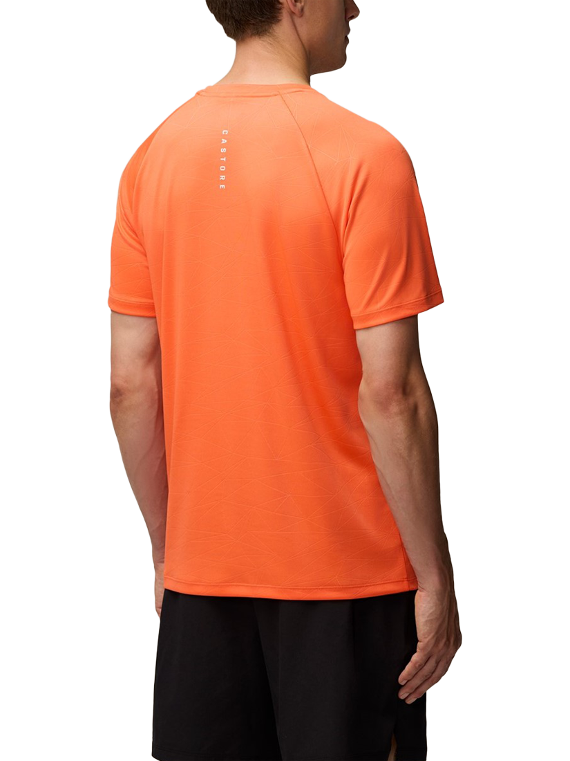 Product image 2 of 4, which shows Castore Men's Adapt Training T-Shirt, Bright Orange/Mid Grey, S