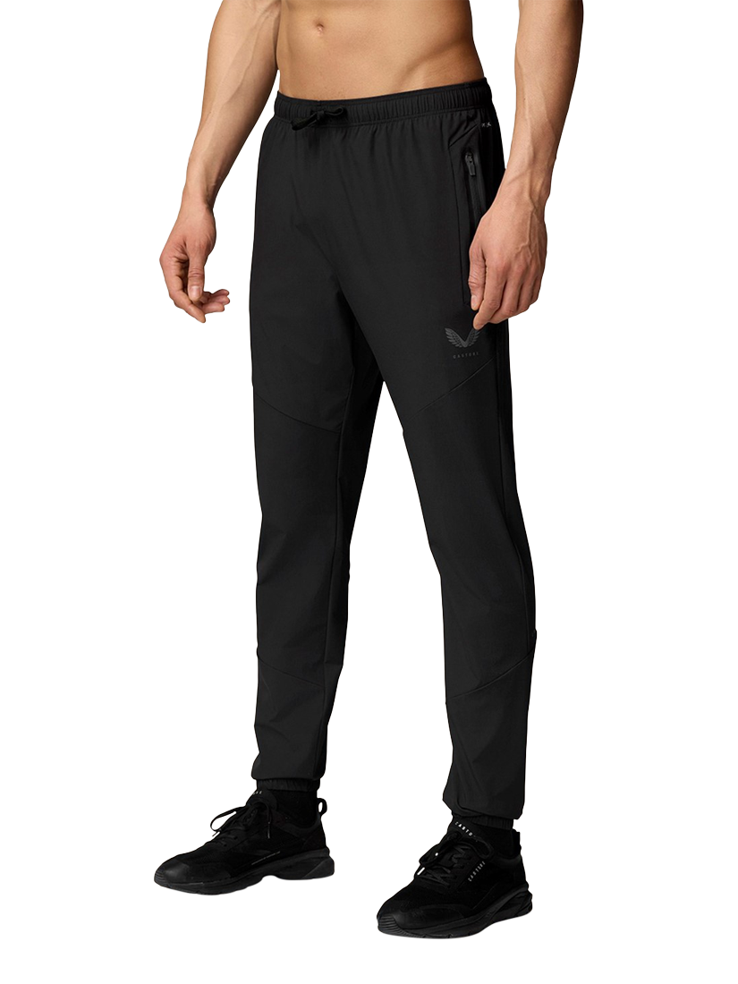 Product image 1 of 3, which shows Castore Men's Flex Classic Woven Joggers, Black/Gunmetal, S