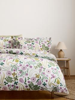 John Lewis x Anine Cecilie Iversen Violet Duvet Cover Set, Multi - view 2, Multi