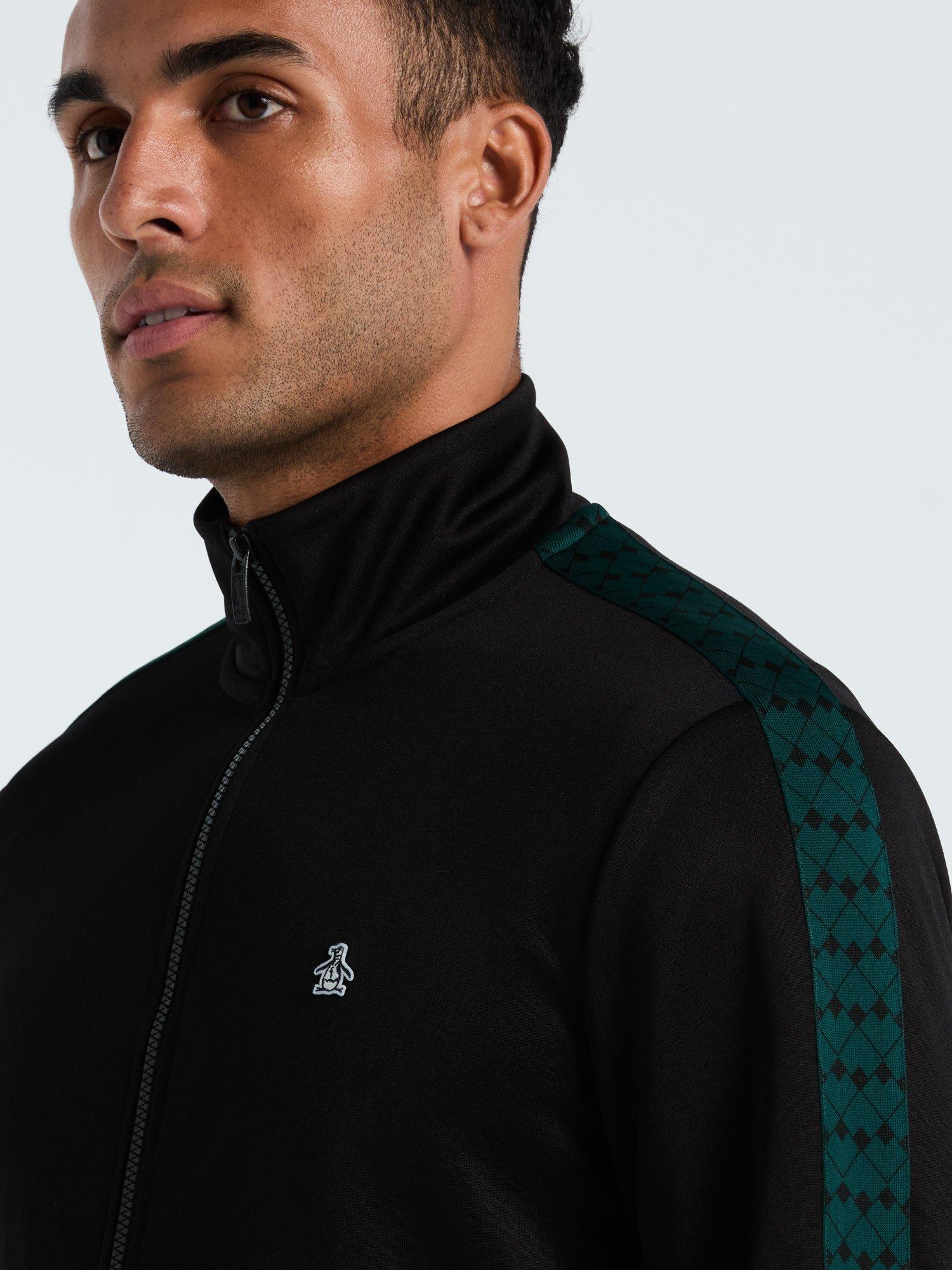 Product image 2 of 5, which shows Original Penguin Zip Neck Track Jacket, True Black, L