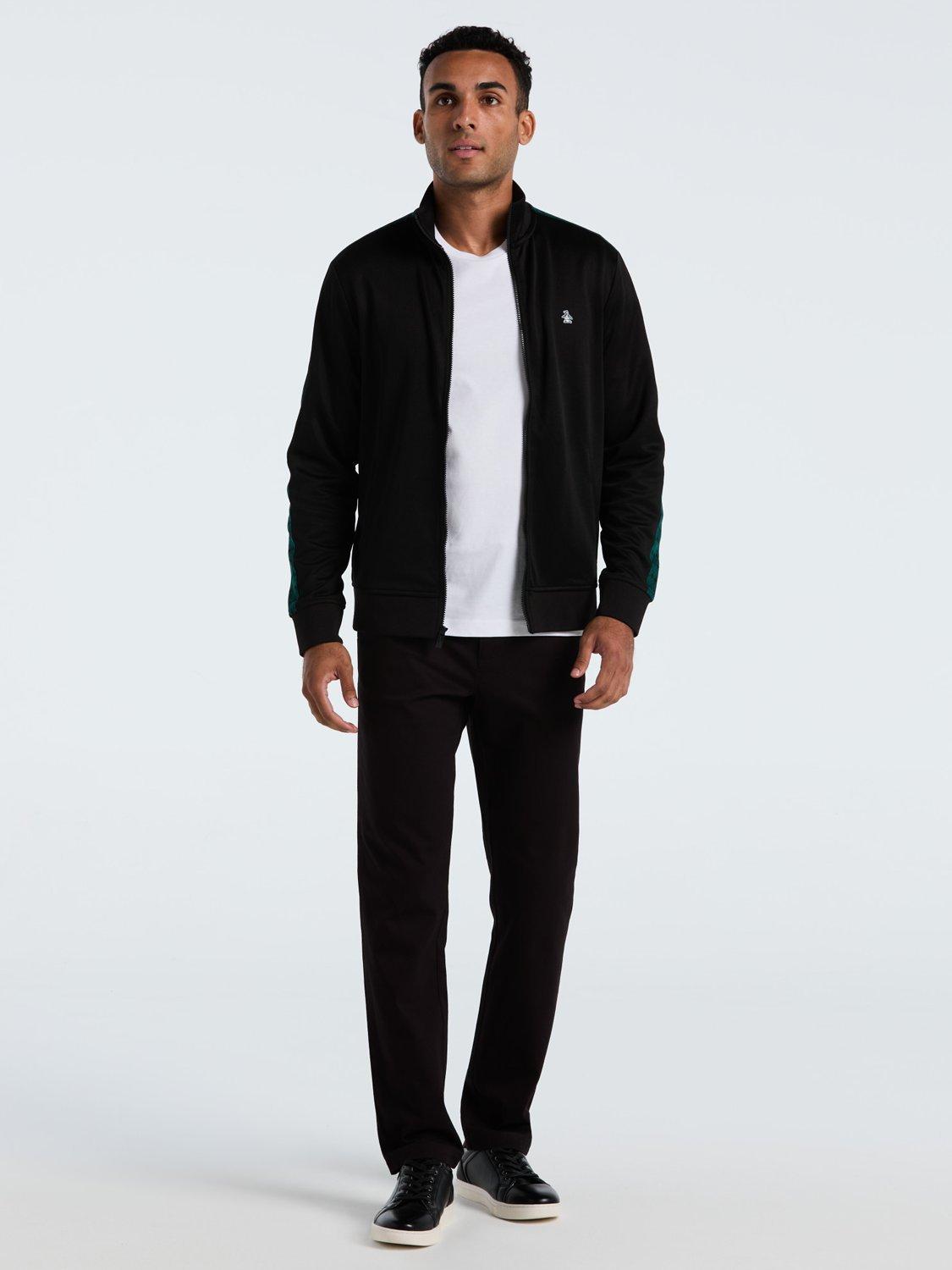 Product image 3 of 5, which shows Original Penguin Zip Neck Track Jacket, True Black, L
