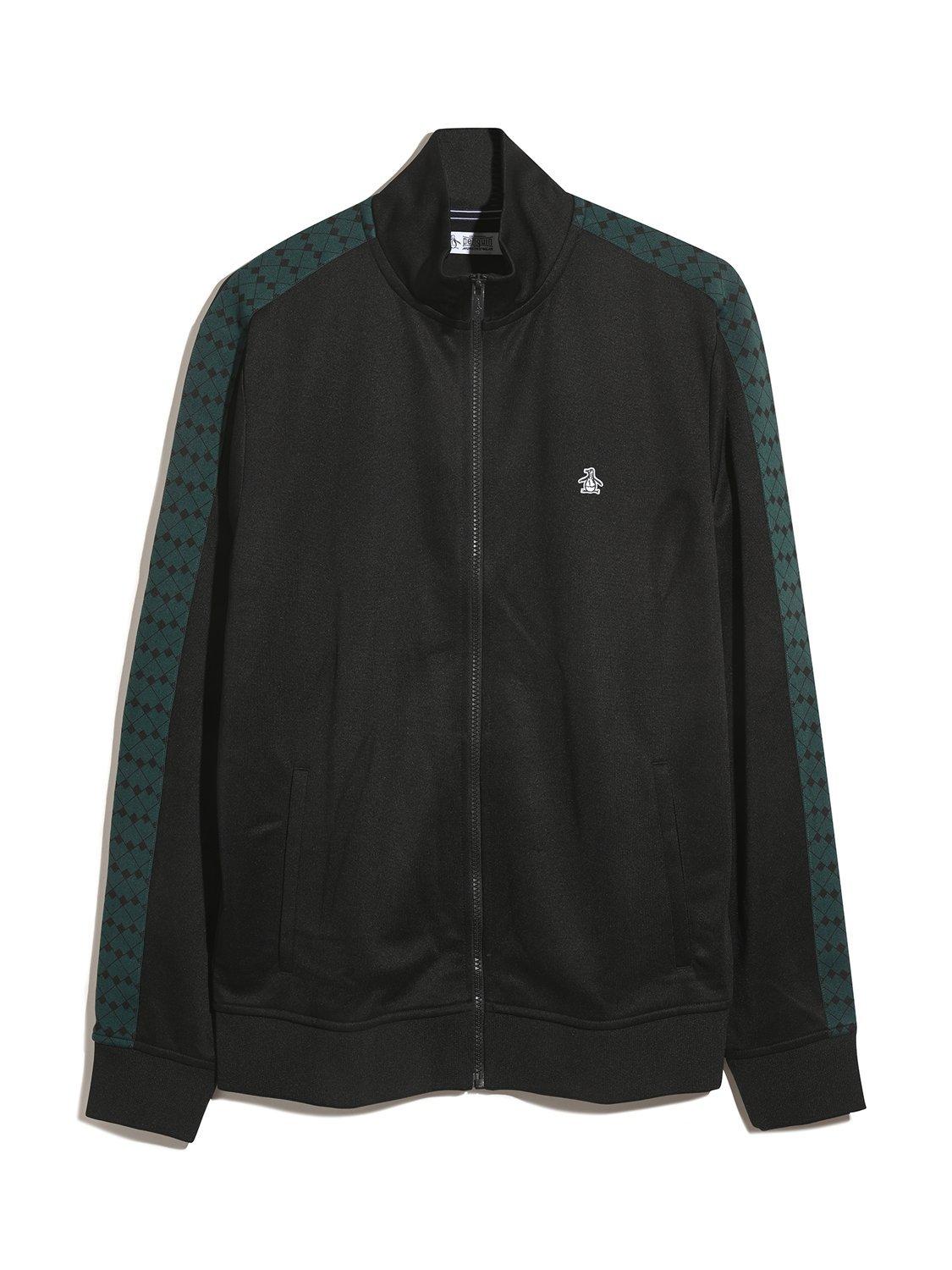 Product image 4 of 5, which shows Original Penguin Zip Neck Track Jacket, True Black, L