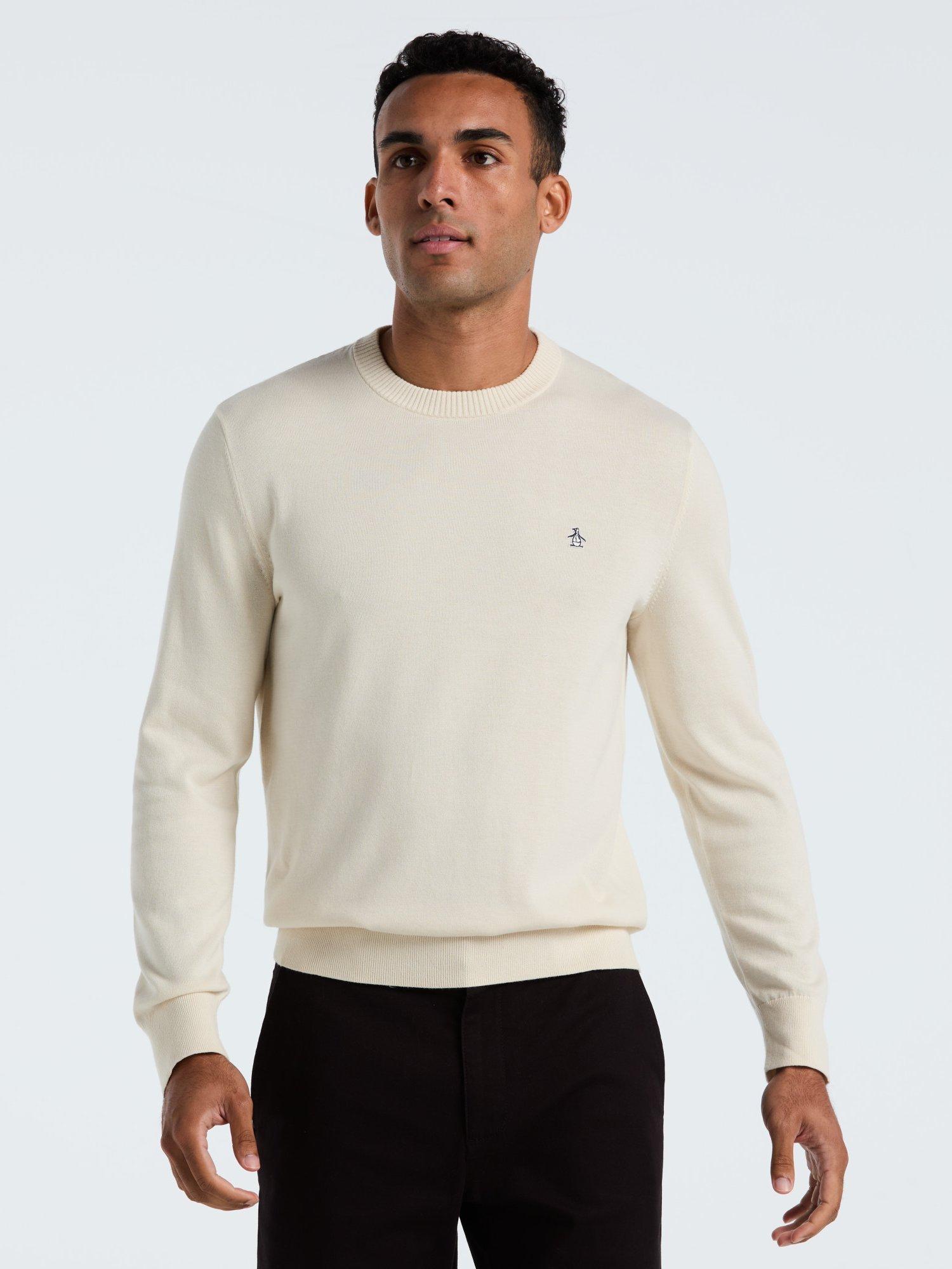 Product image 1 of 5, which shows Original Penguin Cotton Crew Neck Jumper, Birch, L