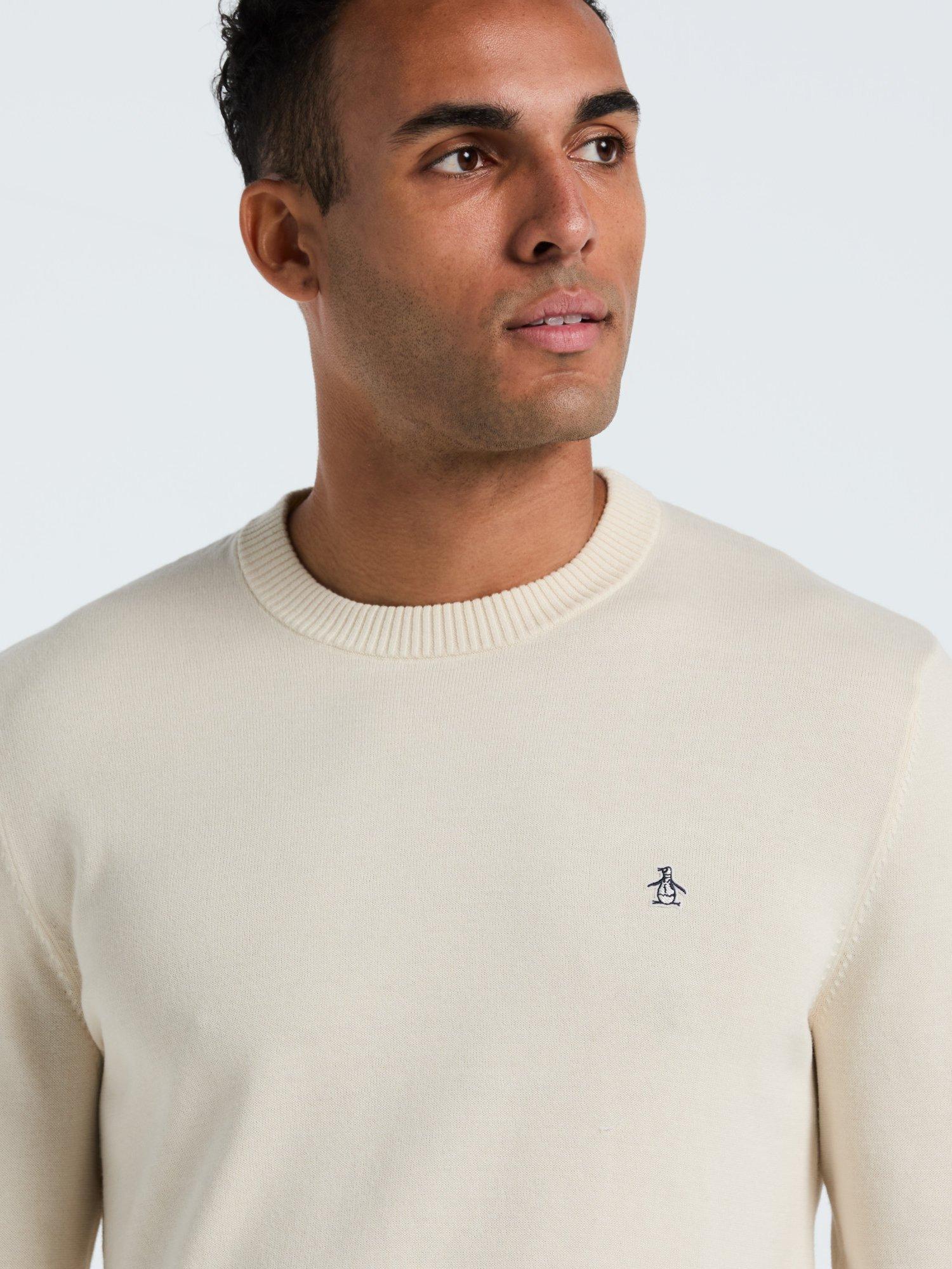 Product image 2 of 5, which shows Original Penguin Cotton Crew Neck Jumper, Birch, L