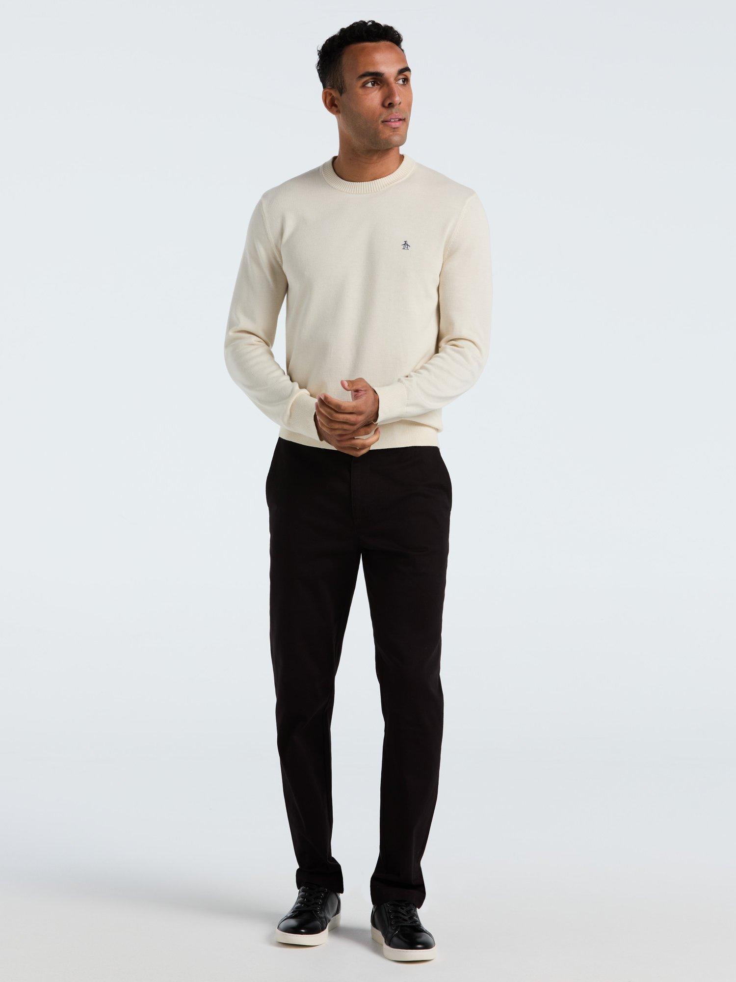 Product image 3 of 5, which shows Original Penguin Cotton Crew Neck Jumper, Birch, L