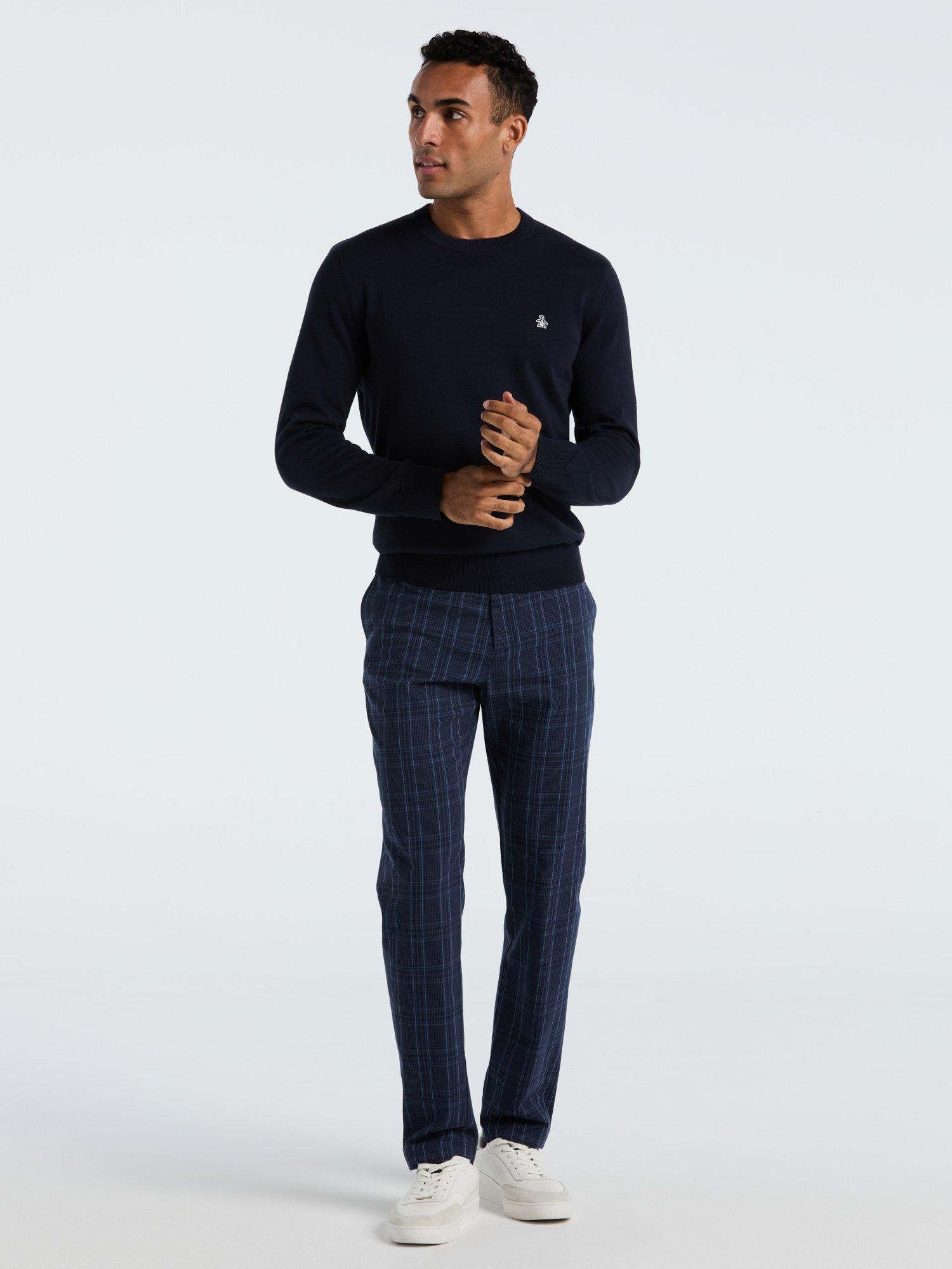 Product image 3 of 5, which shows Original Penguin Cotton Crew Neck Jumper, Dark Sapphire, XS