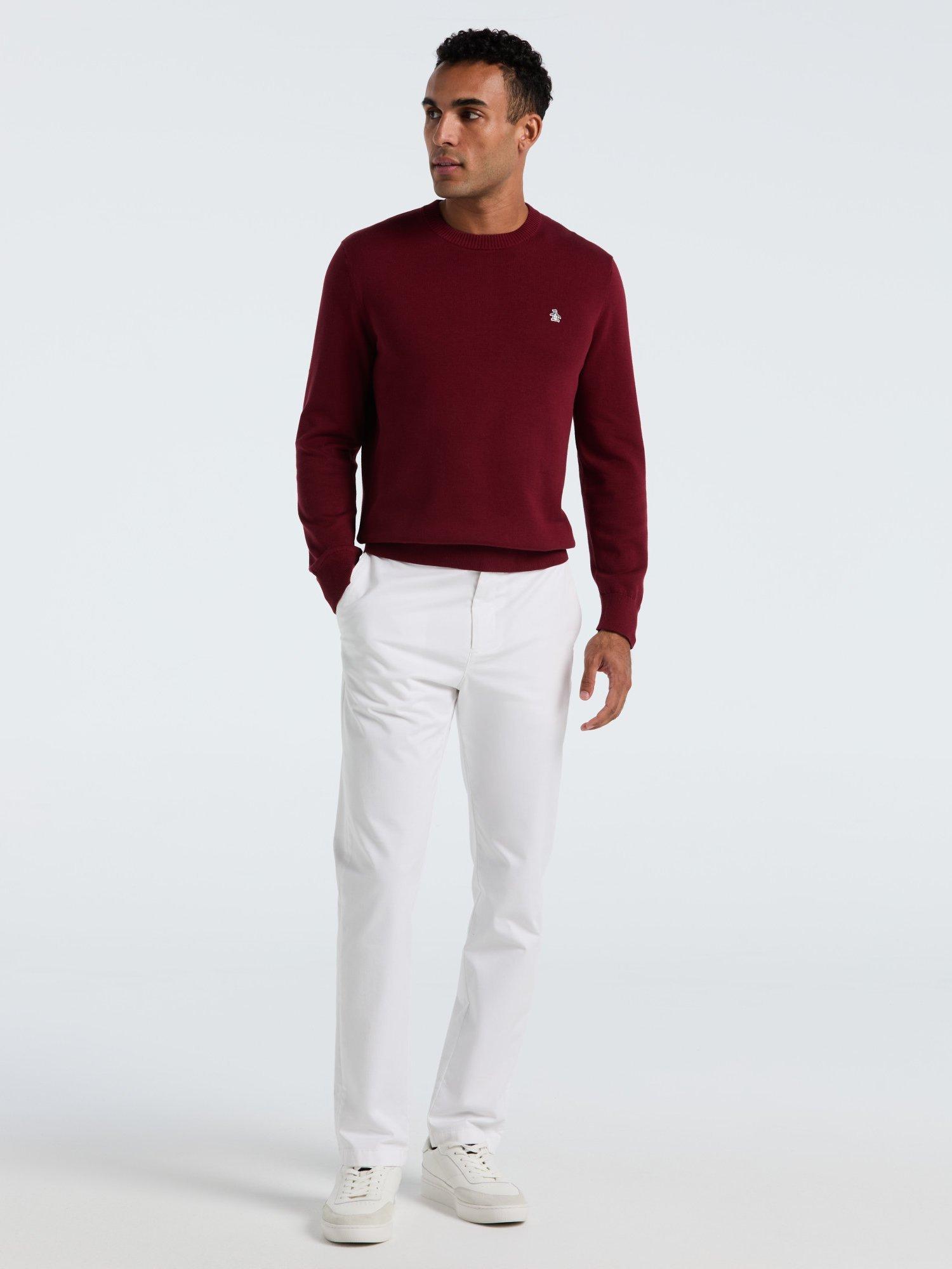 Product image 3 of 5, which shows Original Penguin Cotton Crew Neck Jumper, Cabernet, XS