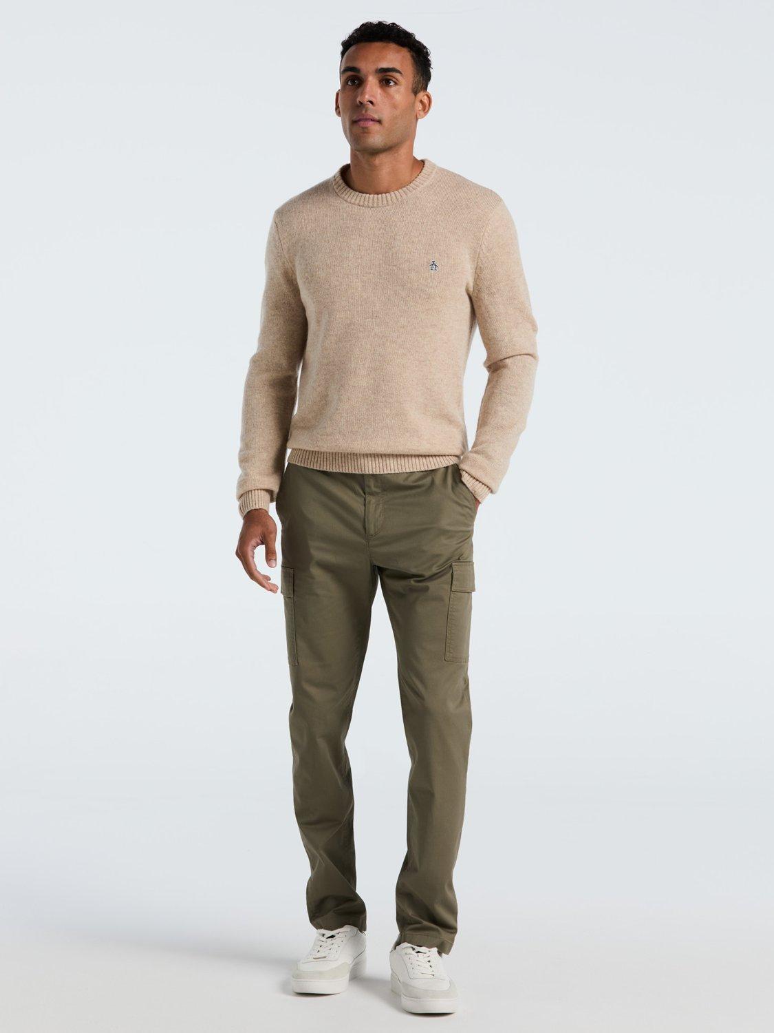 Product image 3 of 5, which shows Original Penguin Lambswool Crew Neck Jumper, Birch, XS
