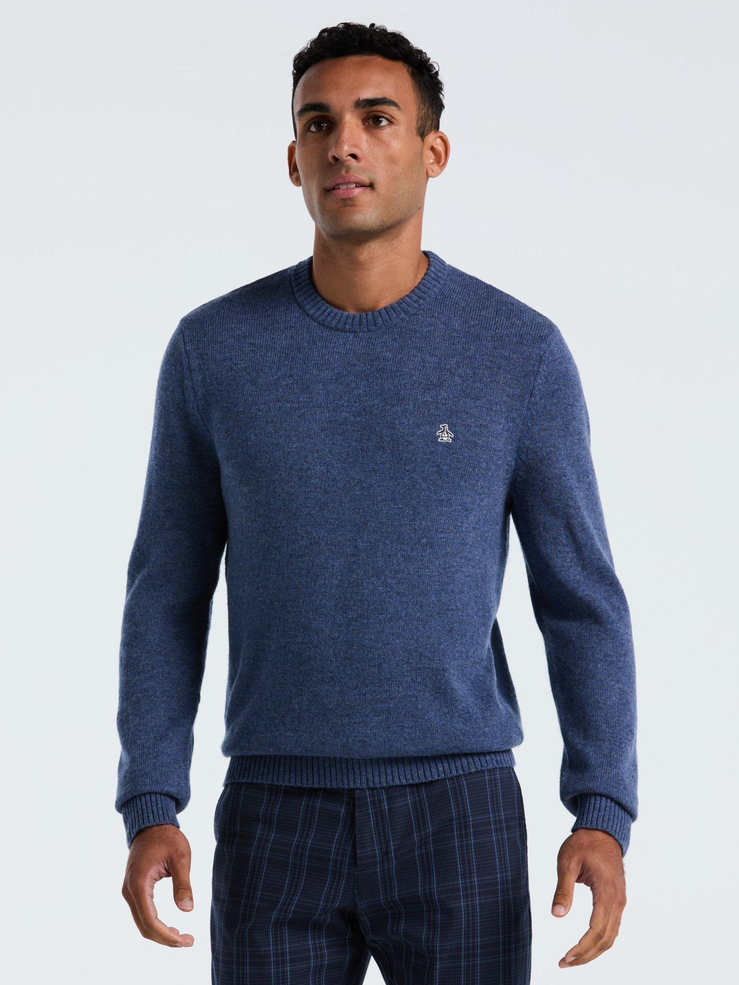 Product image 1 of 5, which shows Original Penguin Lambswool Crew Neck Jumper, Sargasso Sea, XS