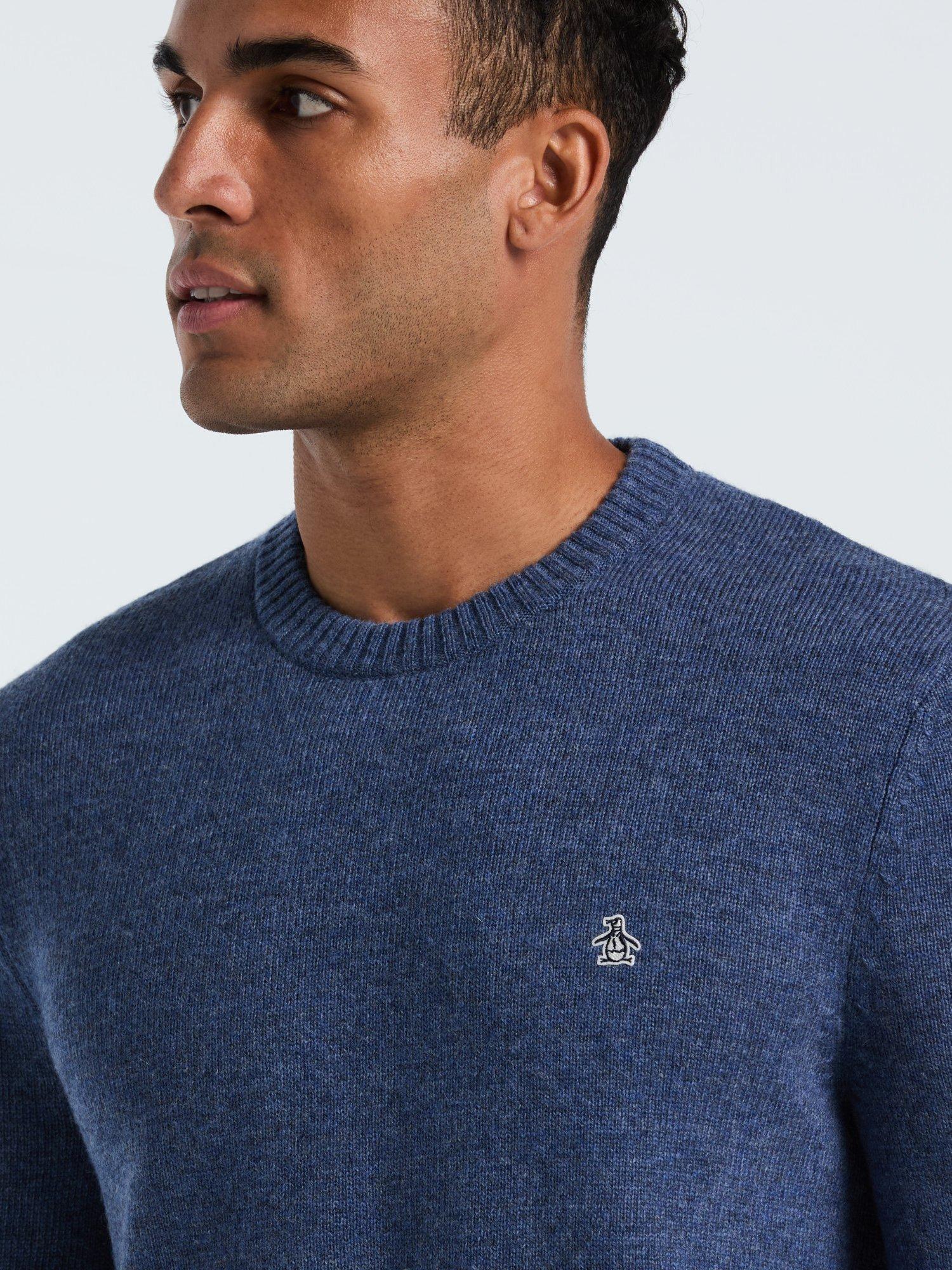Product image 2 of 5, which shows Original Penguin Lambswool Crew Neck Jumper, Sargasso Sea, XS