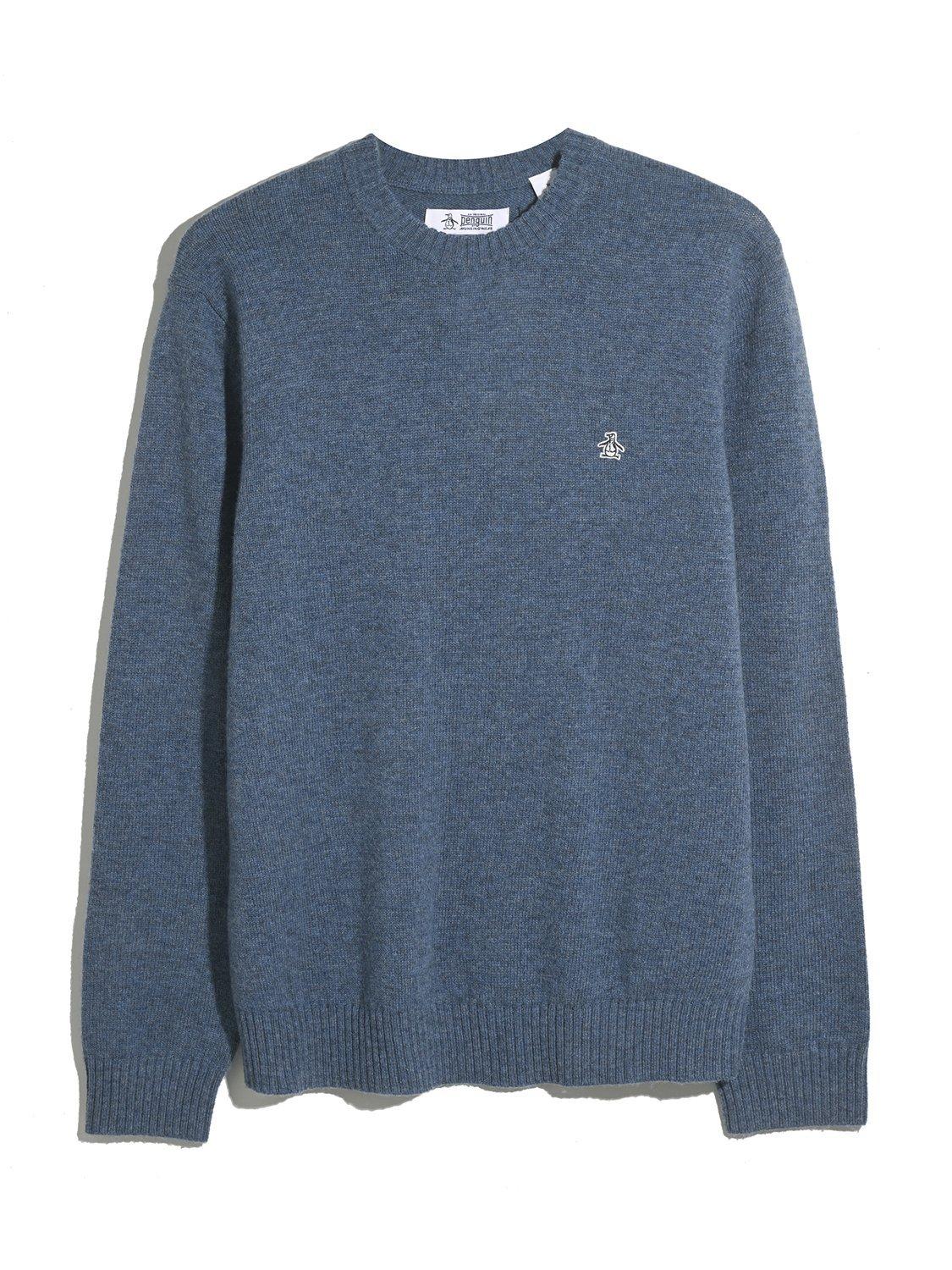 Product image 4 of 5, which shows Original Penguin Lambswool Crew Neck Jumper, Sargasso Sea, XS