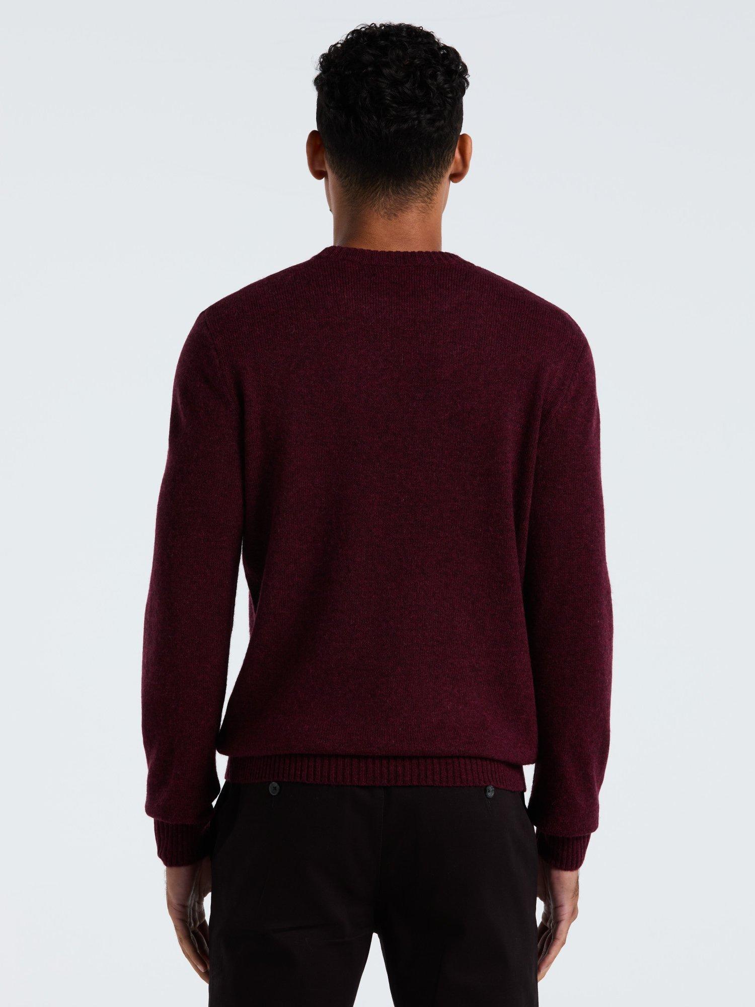 Product image 5 of 5, which shows Original Penguin Lambswool Crew Neck Jumper, Cabernet, XS