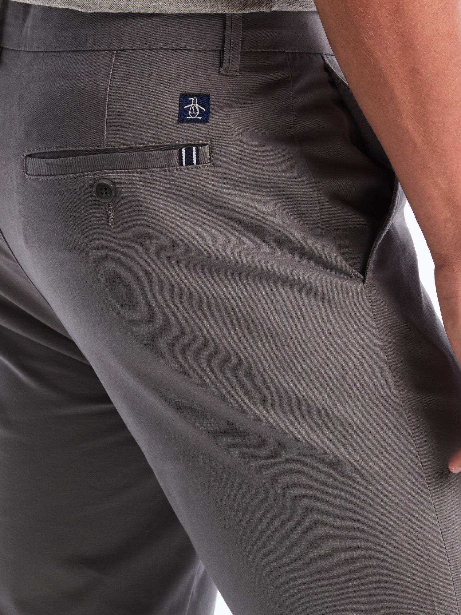 Product image 6 of 6, which shows Original Penguin Cotton Blend Regular Fit Chino Trousers, Castlerock, W30/L32