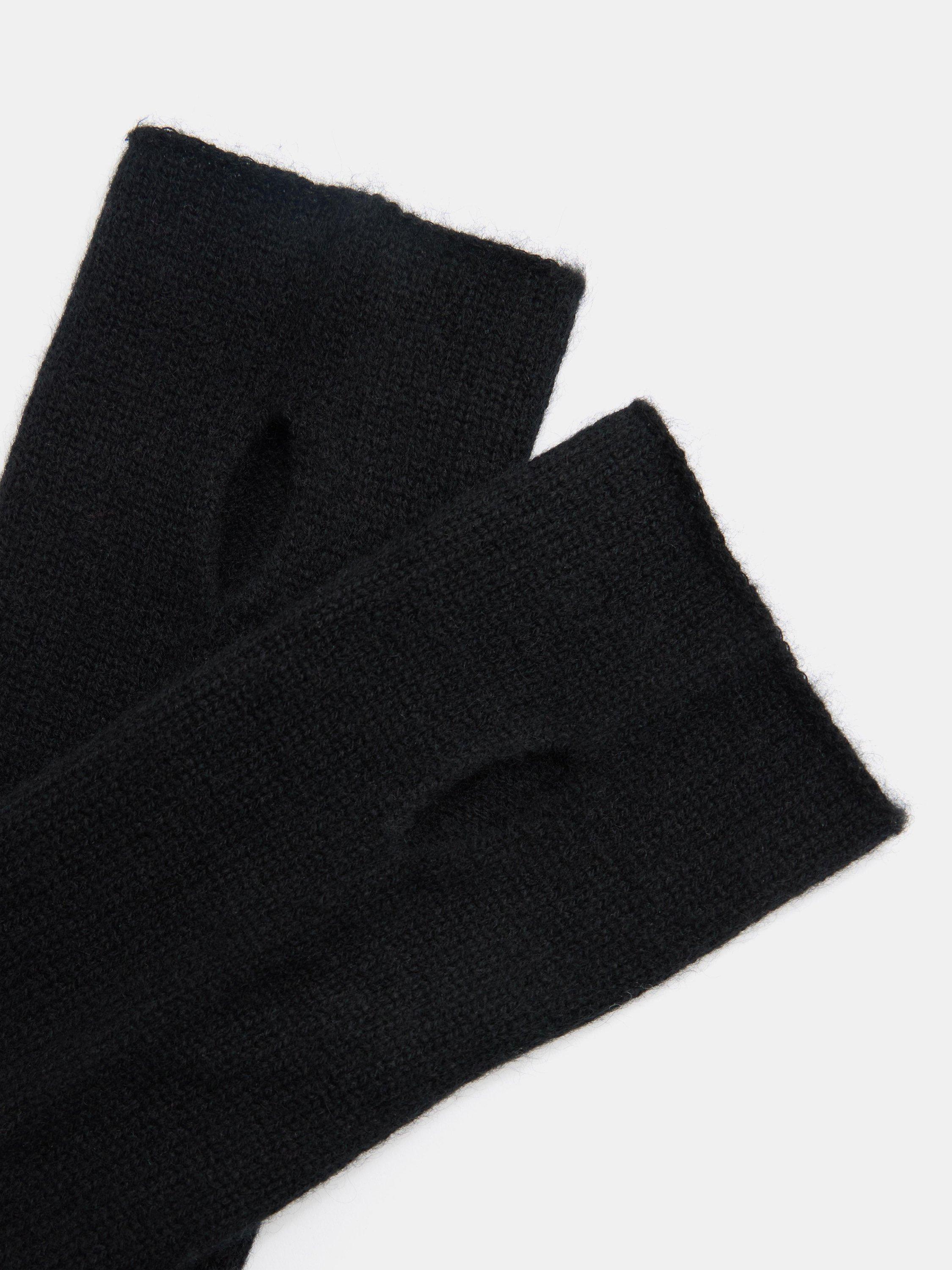 Product image 2 of 3, which shows HUSH Cashmere Handwarmers, Black, One Size