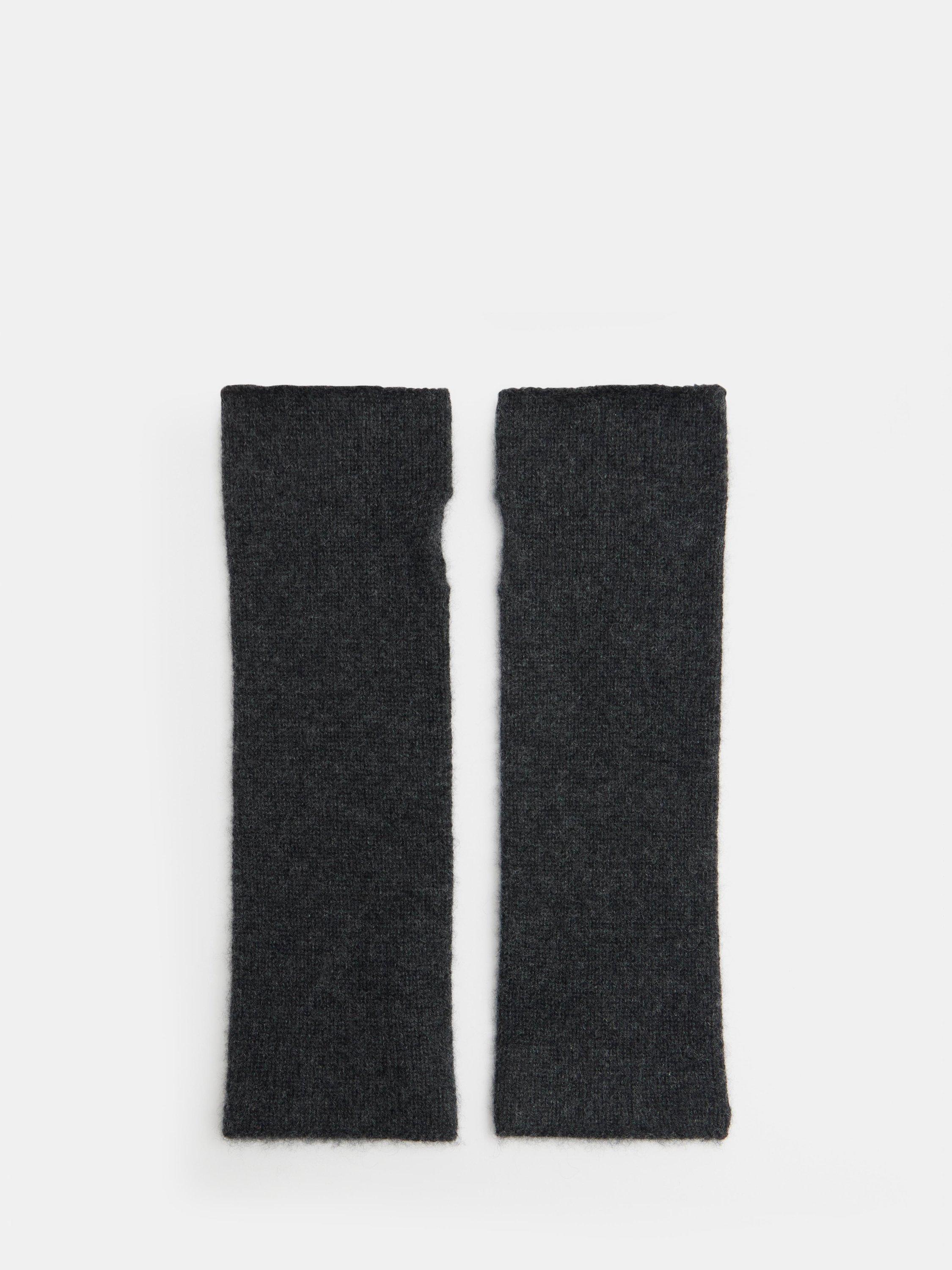 Product image 1 of 3, which shows HUSH Cashmere Handwarmers, Charcoal Marl, One Size
