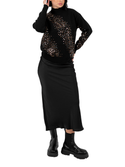 Lovedrobe Sequin Embellished Jumper, Black, Black