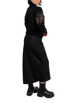 Lovedrobe Sequin Embellished Jumper, Black - view 2, Black