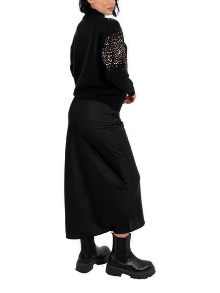 Lovedrobe Sequin Embellished Jumper, Black - view 2, Black