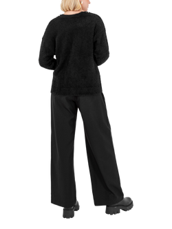 Lovedrobe Faux Pearl Trim Cardigan, Black - view 2, Black