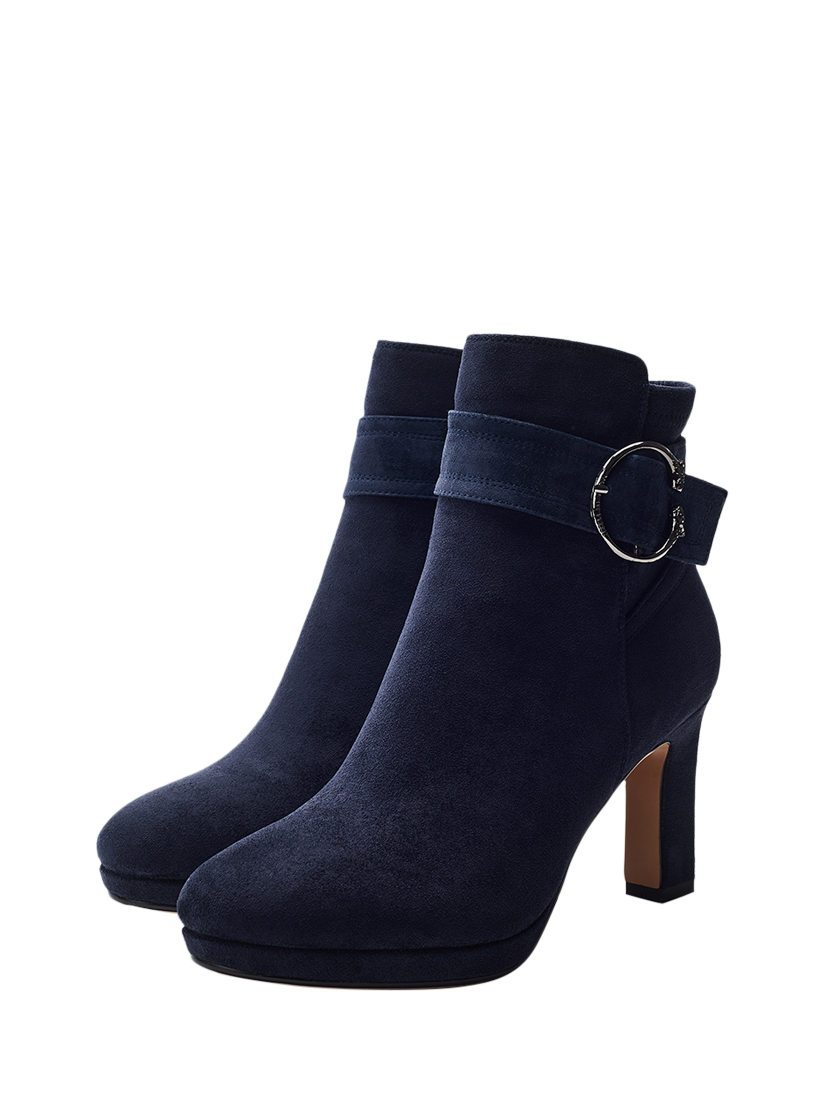 Product image 2 of 4, which shows Moda in Pelle Pelko Buckle Ankle Boots, Navy, 3