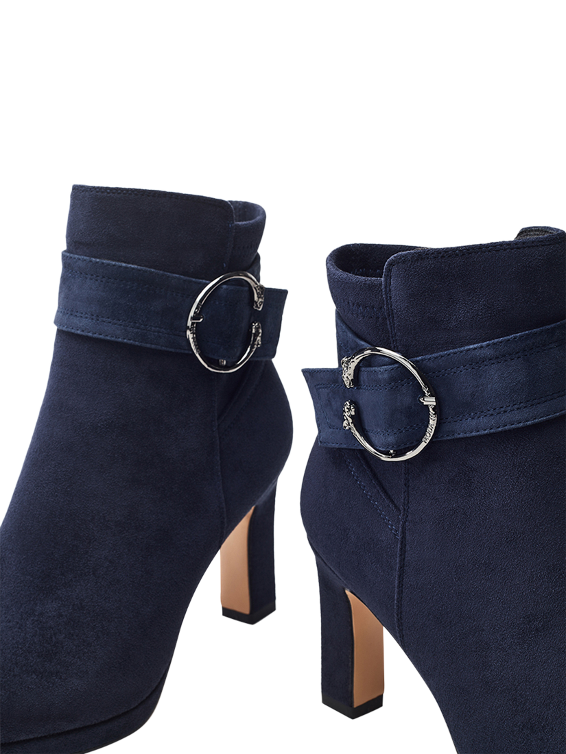 Product image 3 of 4, which shows Moda in Pelle Pelko Buckle Ankle Boots, Navy, 3