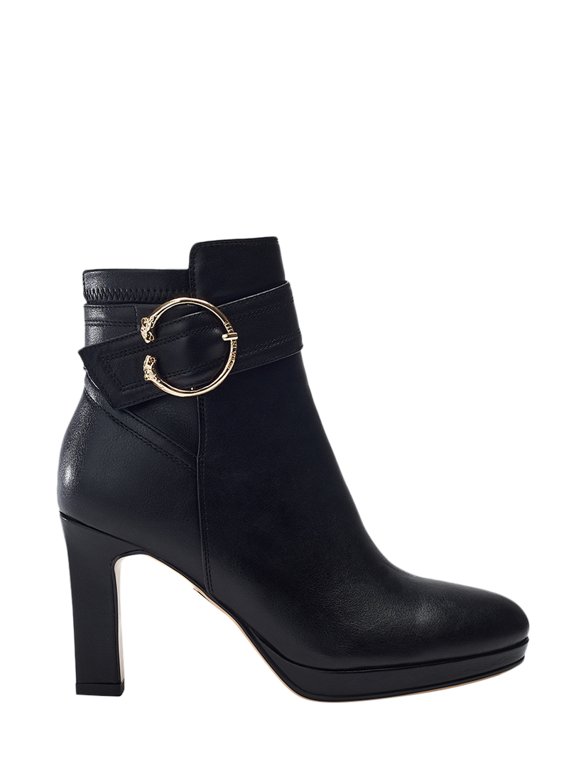 Product image 1 of 4, which shows Moda in Pelle Pelko Buckle Ankle Boots, Black, 3