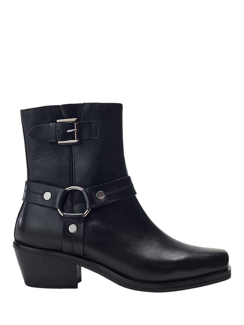 Product image 1 of 4, which shows Moda in Pelle Shoon Gee Leather Ankle Boots, Black, 3