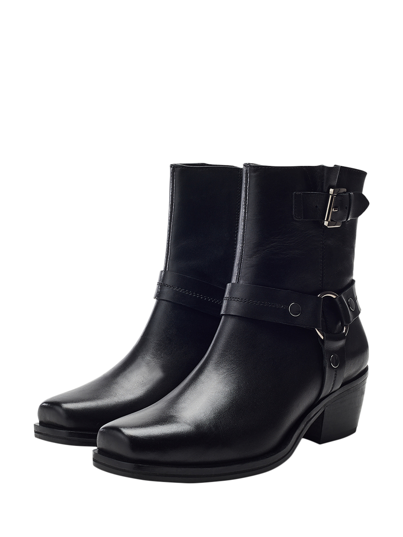 Product image 2 of 4, which shows Moda in Pelle Shoon Gee Leather Ankle Boots, Black, 3